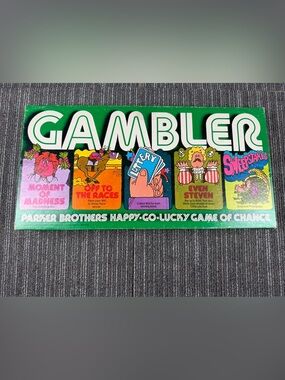 Vintage 1977 Gambler Board Game by Parker Brothers- 95% Complete